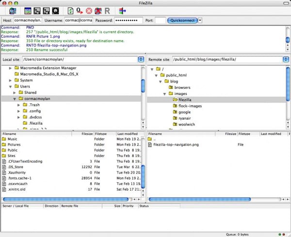 FTP-Mac-FileZilla