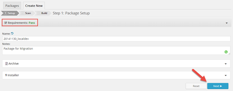 duplicator-package-setup