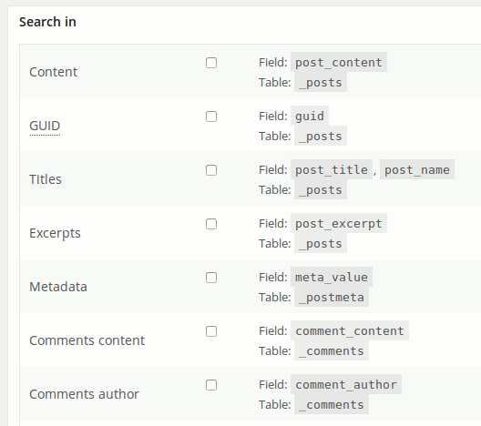 wp-search-replace-custom-search