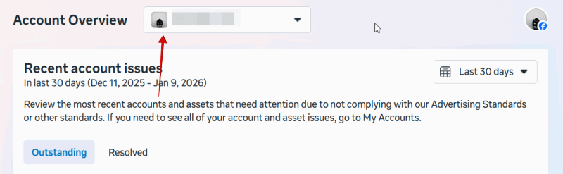Navigating to Meta Business Support Home on Facebook. 