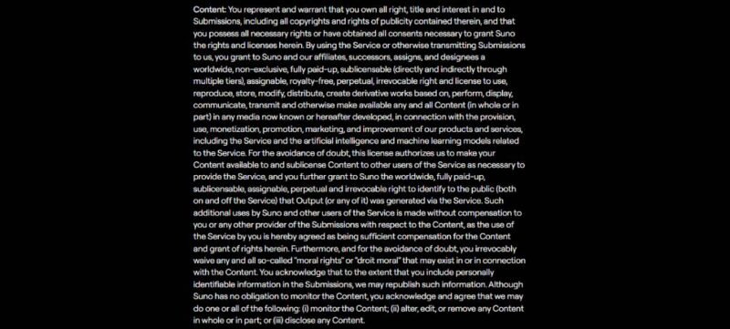 Ai Copyright Ownership Clause In The Tos Of Suno