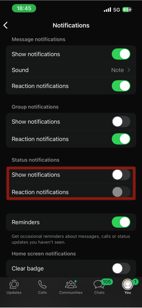 Whatsaapp Show Notifications