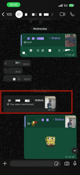 Whatsaapp Status Text Notifications