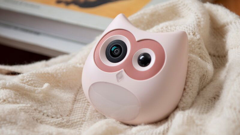 Camera on a blanket.