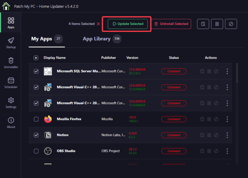 Patchmypc Pick Apps To Update