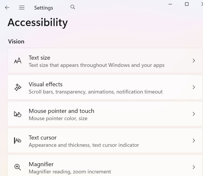 In Windows 11, go to "Settings --> Accessibility --> Text size".