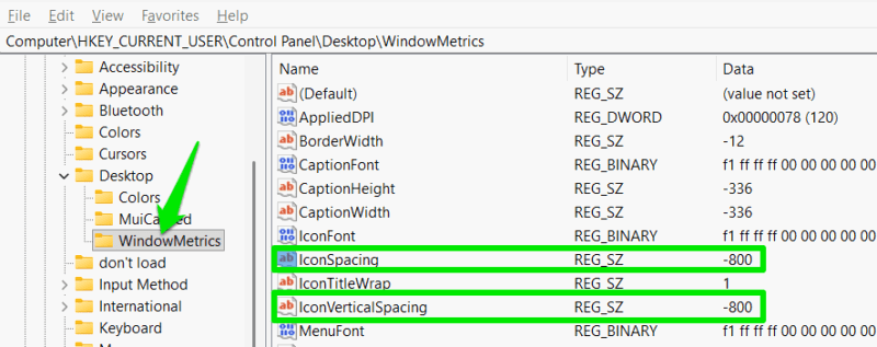 Registry hack to manage desktop icon space