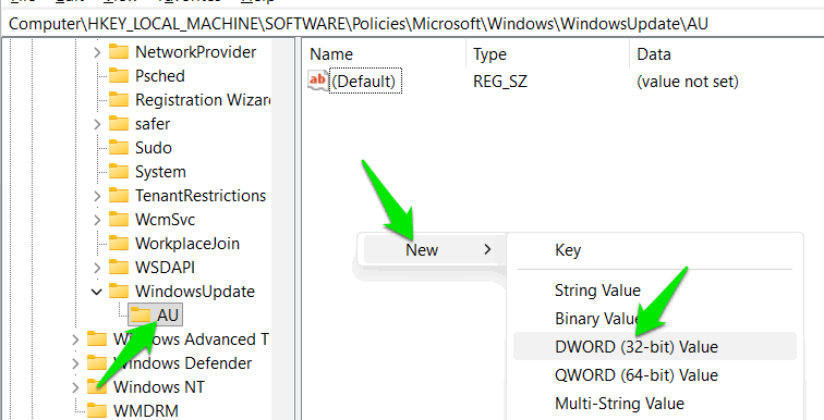 Creating New Dword Value in the Registry