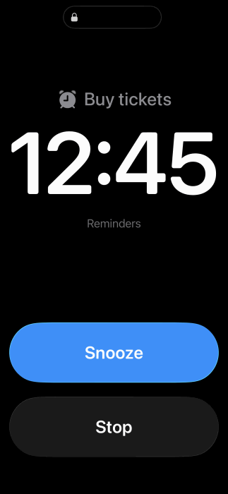 Critical Reminders Iphone Stop Button