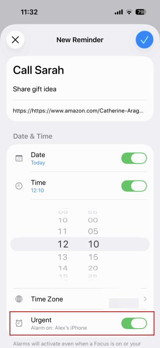 Critical Reminders Iphone Urgent On