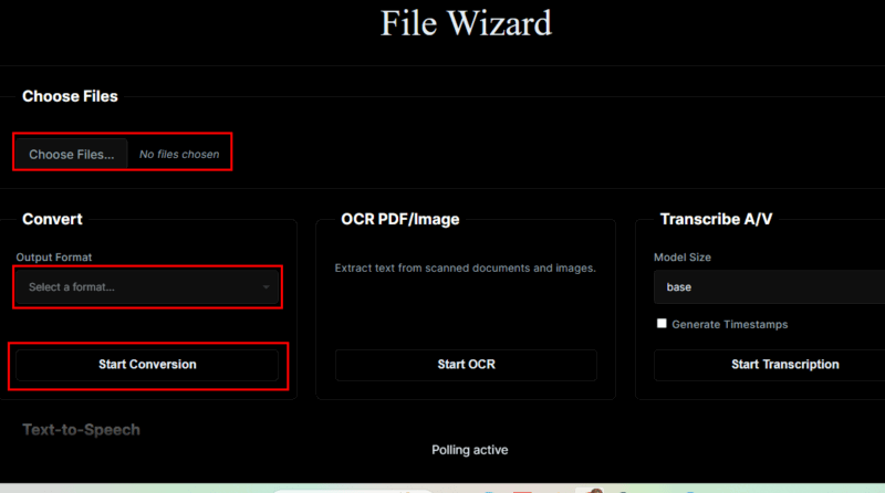 Filewizard Dashboard