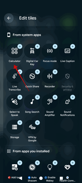 Overhauled Quick Settings Android Adding Calculator