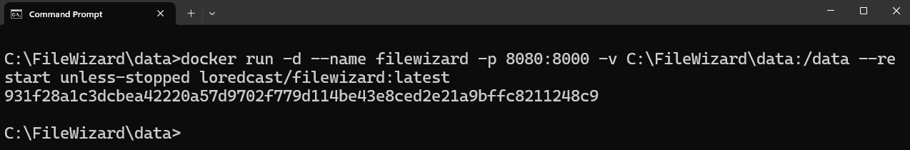 تشغيل الحاوية