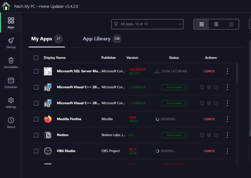 PatchmyPC Silent Update